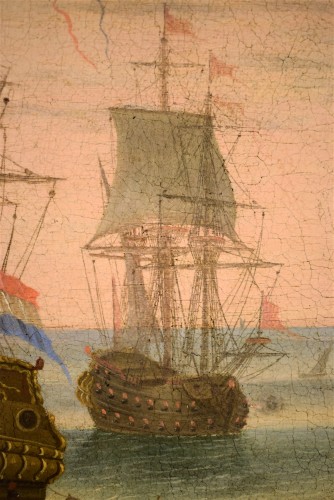 XVIIIe siècle - Scène portuaire - Orazio Grevenbroeck ( 1670-1743)